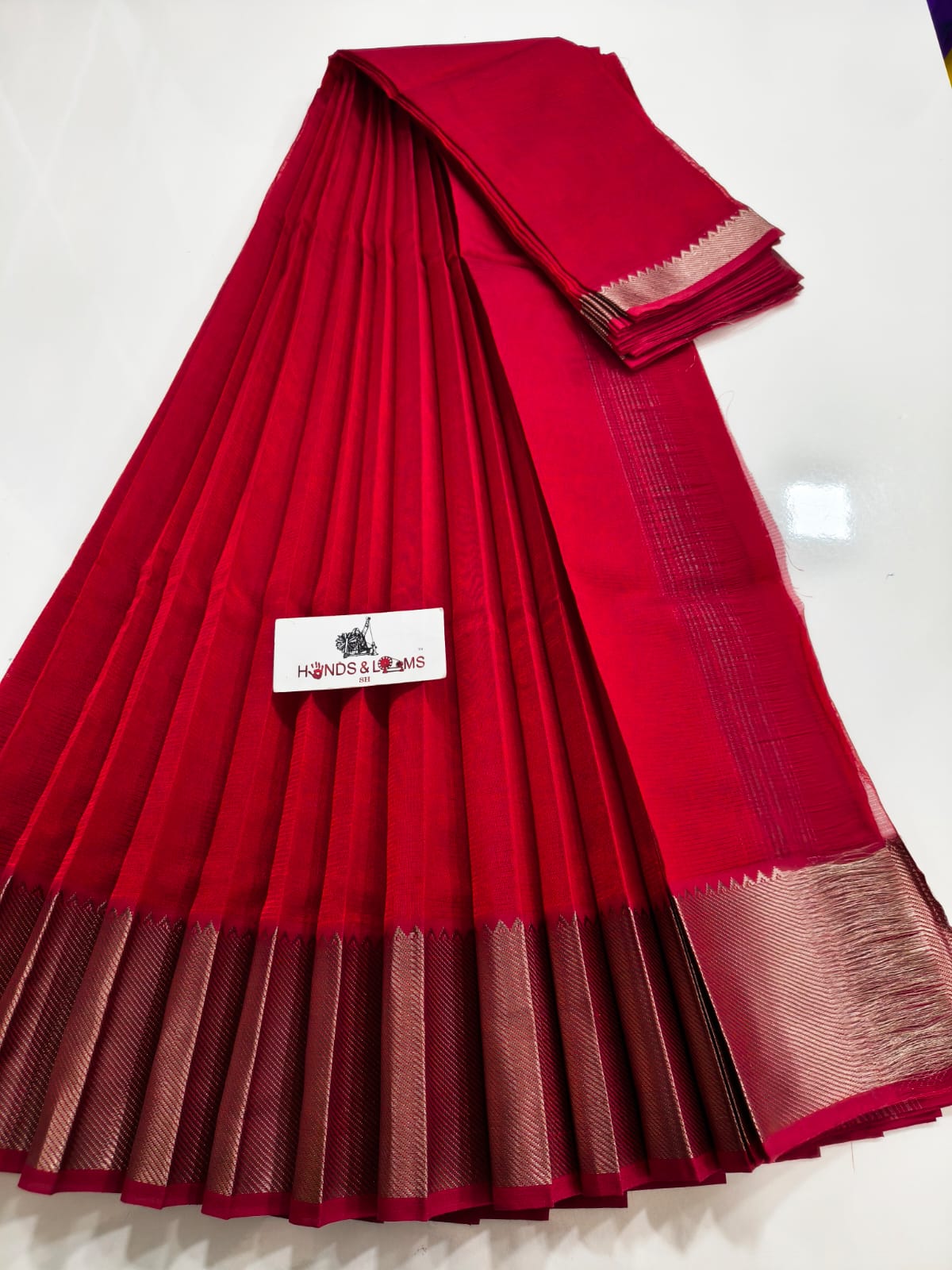 Mangalagiri Powerloom Pattu Sarees with 150K Nizam border collection
