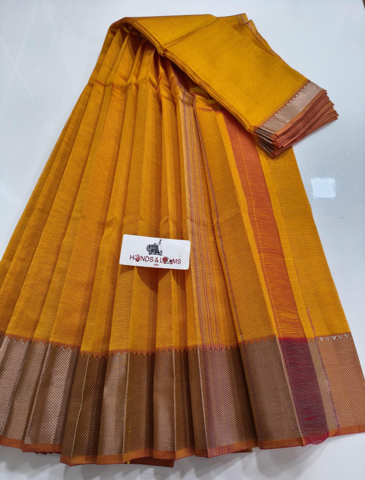 Mangalagiri Powerloom Pattu Sarees with 150K Nizam border collection