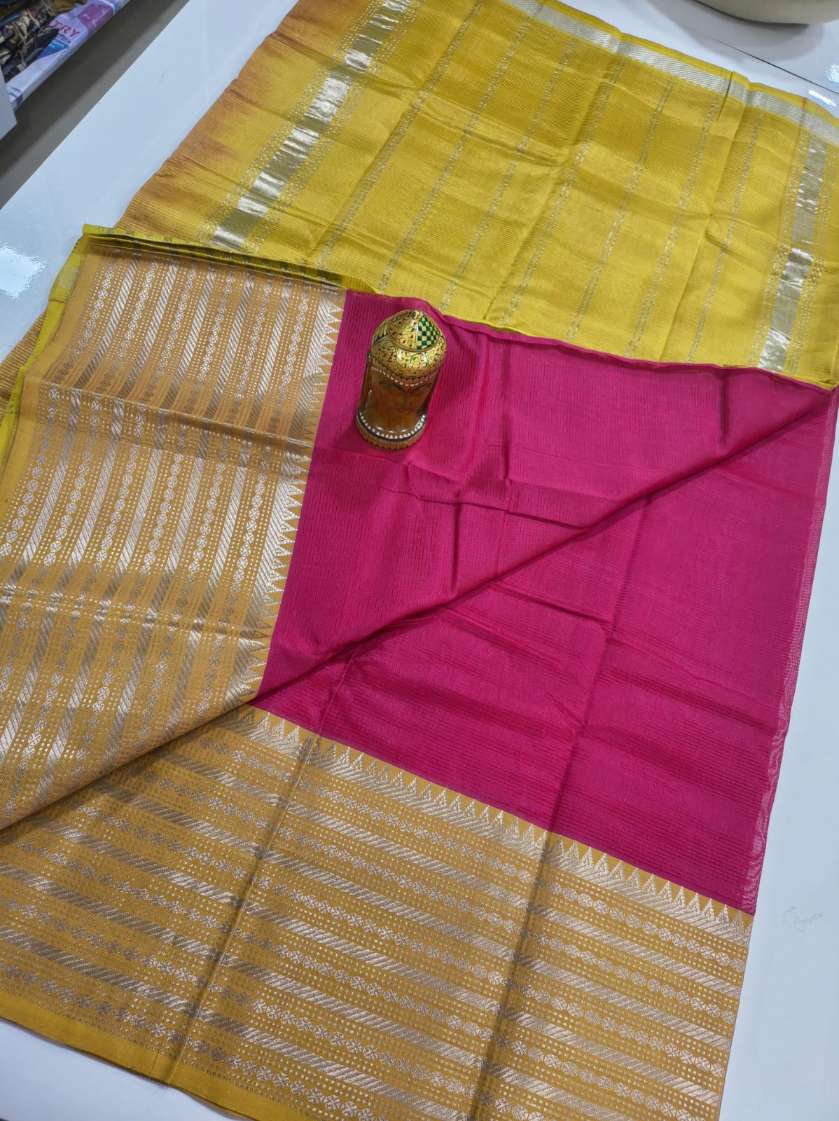 Mangalagiri Handloom Pattu Sarees with Rudraksha border collection