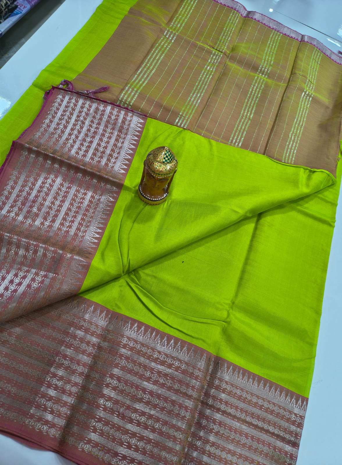 Mangalagiri Handloom Pattu Sarees with Rudraksha border collection
