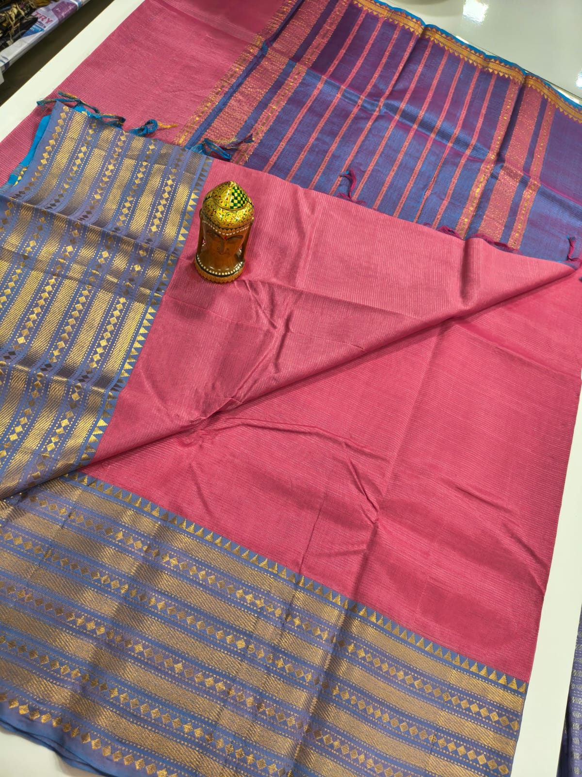 Mangalagiri Handloom Pattu Sarees with Rudraksha border collection