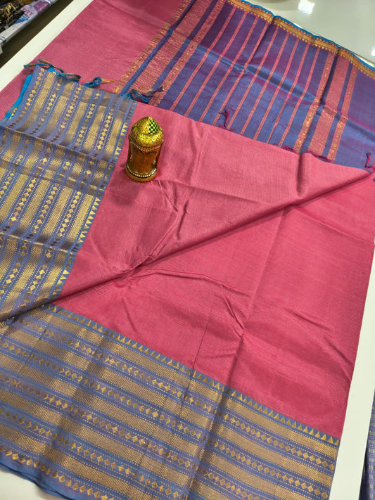 Mangalagiri Handloom Pattu Sarees with Rudraksha border collection