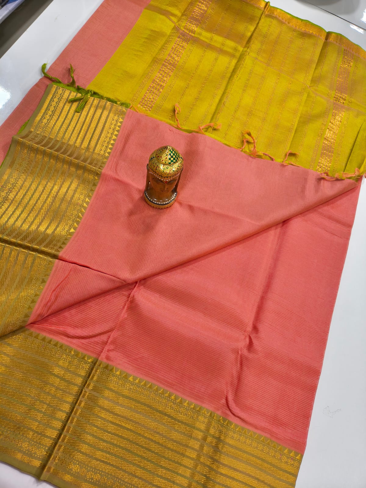 Mangalagiri Handloom Pattu Sarees with Rudraksha border collection