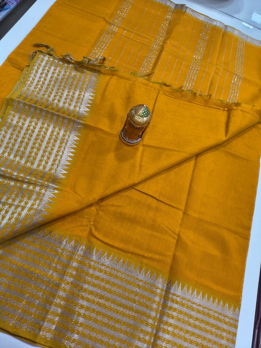 Mangalagiri Handloom Pattu Sarees with Rudraksha border collection