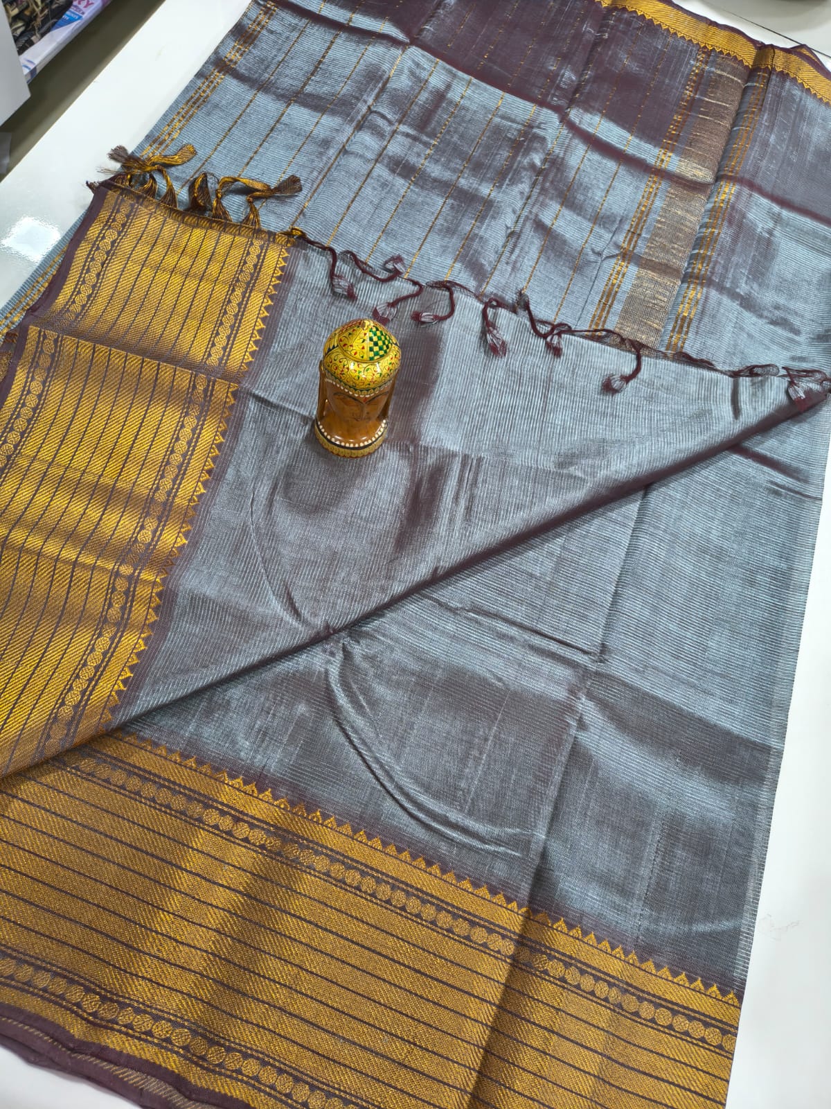Mangalagiri Handloom Pattu Sarees with Rudraksha border collection
