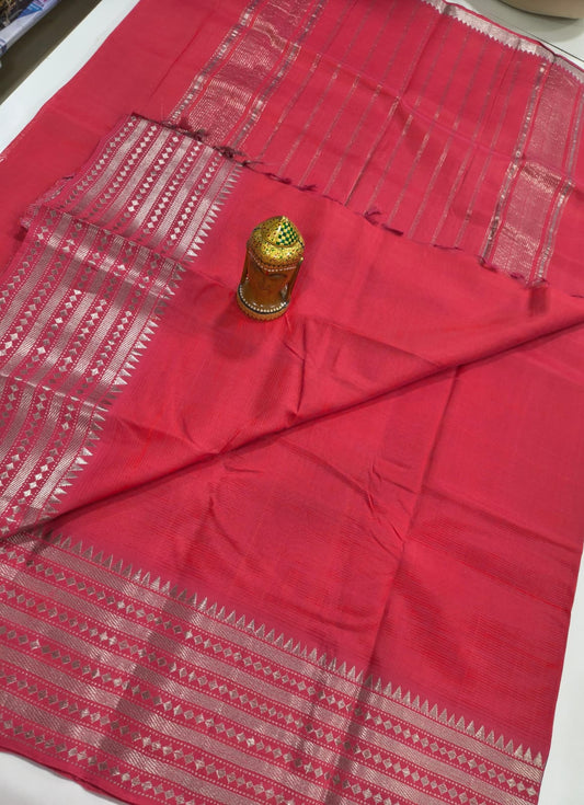 Mangalagiri Handloom Pattu Sarees with Rudraksha border collection