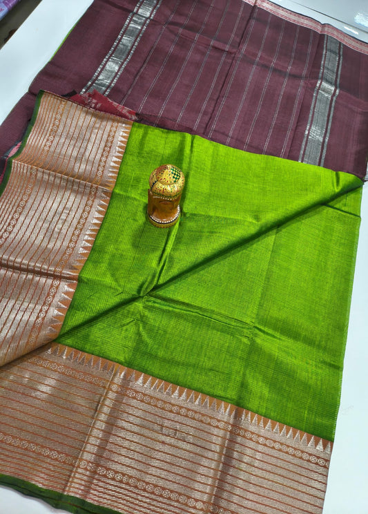 Mangalagiri Handloom Pattu Sarees with Rudraksha border collection