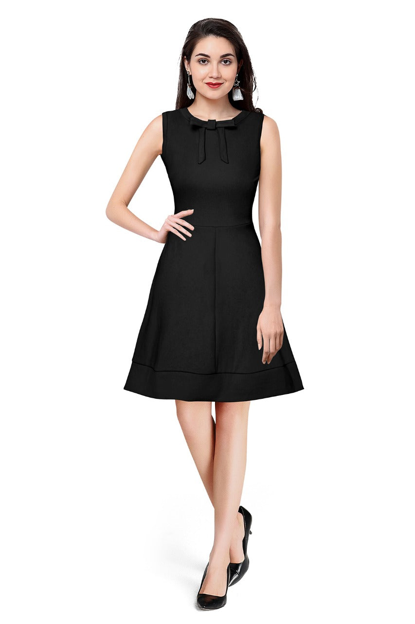 Western Wear Dress Polyster Black Solid Np D 261 Black