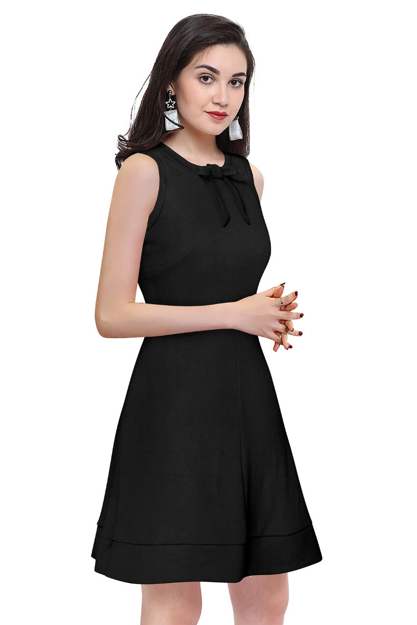 Western Wear Dress Polyster Black Solid Np D 261 Black