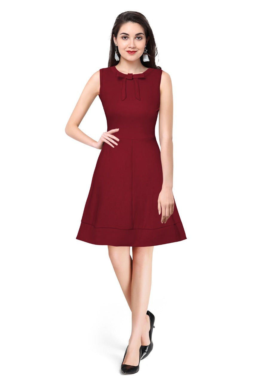 Western Wear Dress Polyster Maroon Solid Np D 262 Maroon