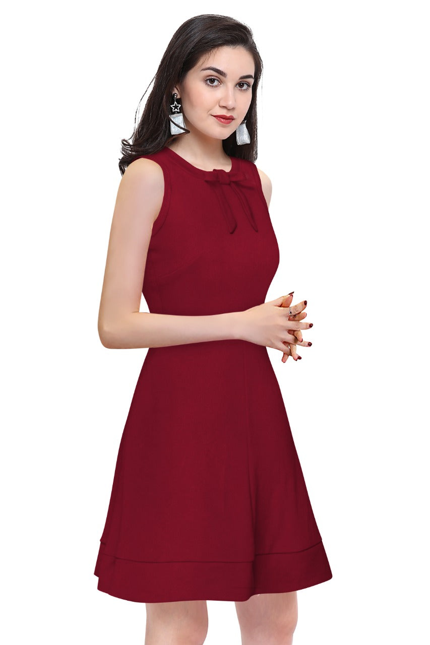 Western Wear Dress Polyster Maroon Solid Np D 262 Maroon