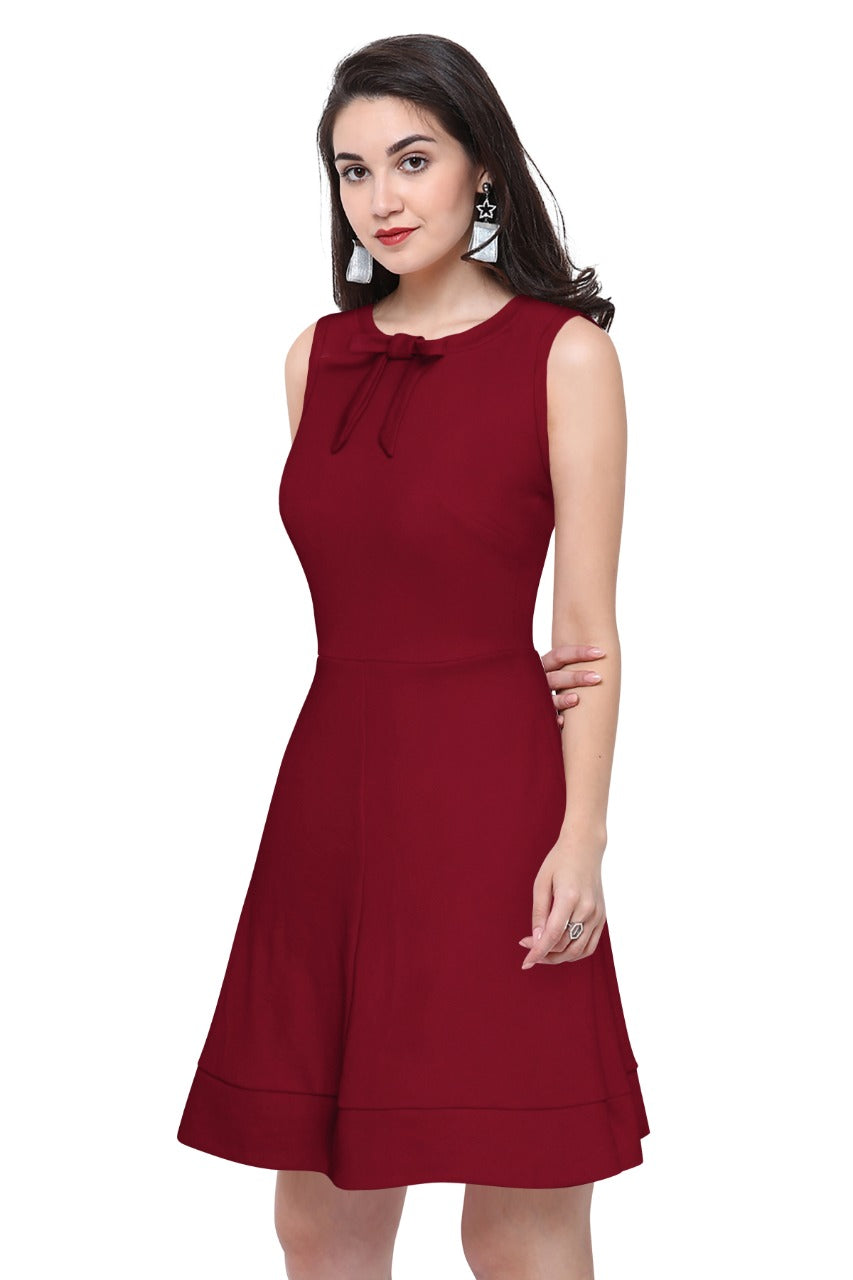 Western Wear Dress Polyster Maroon Solid Np D 262 Maroon
