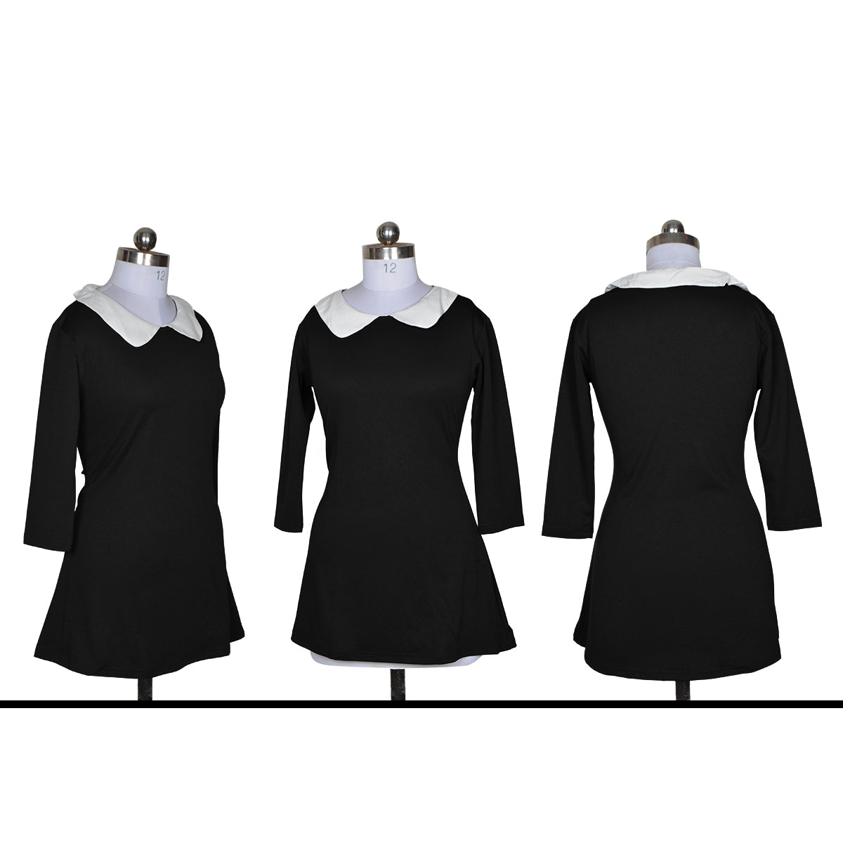Western Wear Dress Polyster Black Solid Np D 41 Black