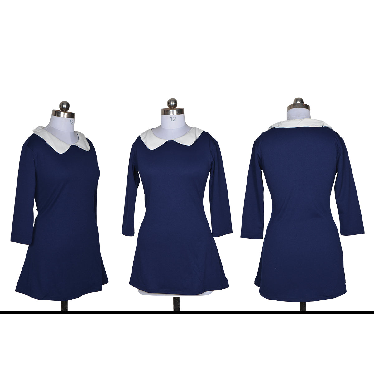 Western Wear Dress Polyster Blue Solid Np D 43 Blue