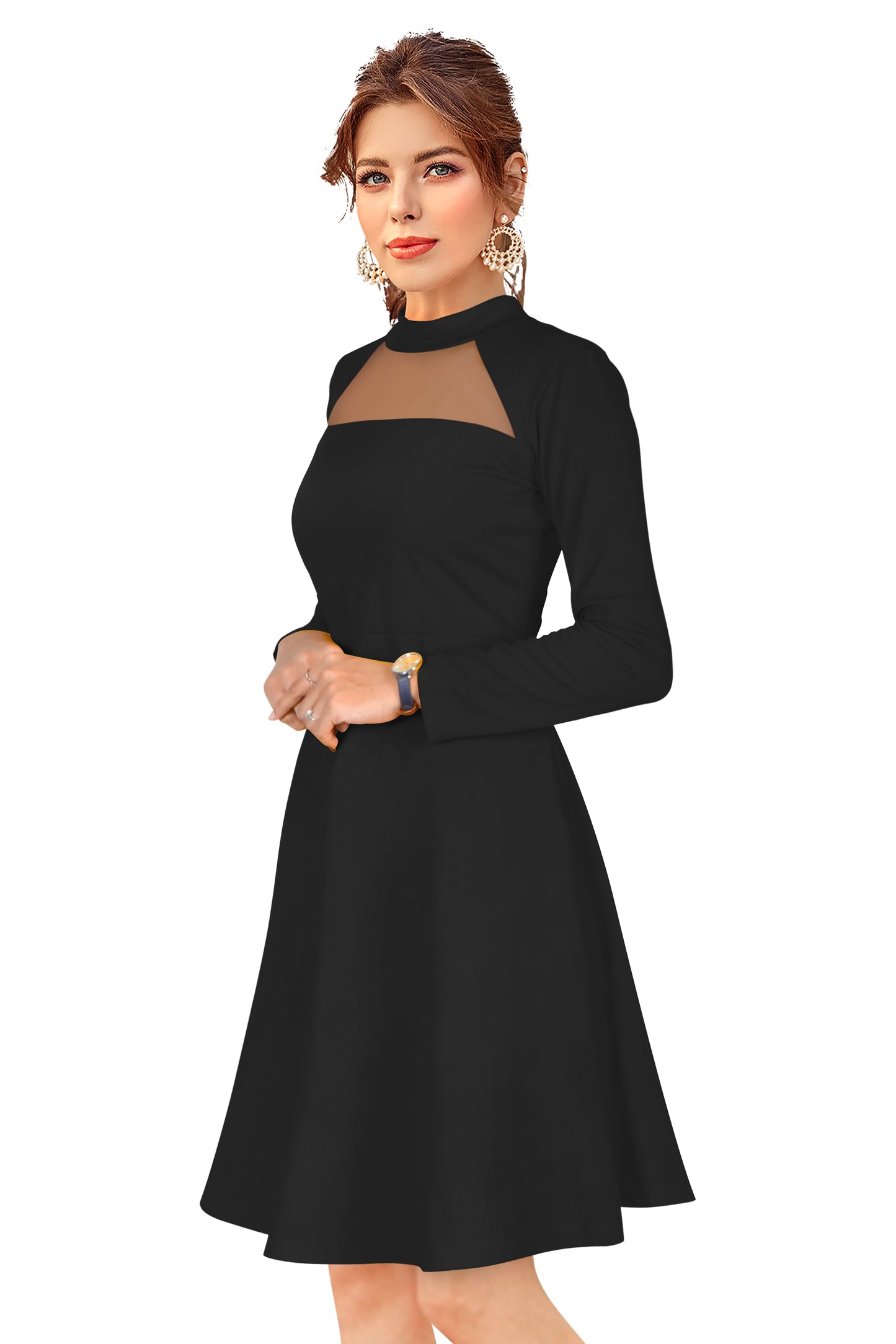 Western Wear Dress  Knitting Black Solid Np D 581 Black