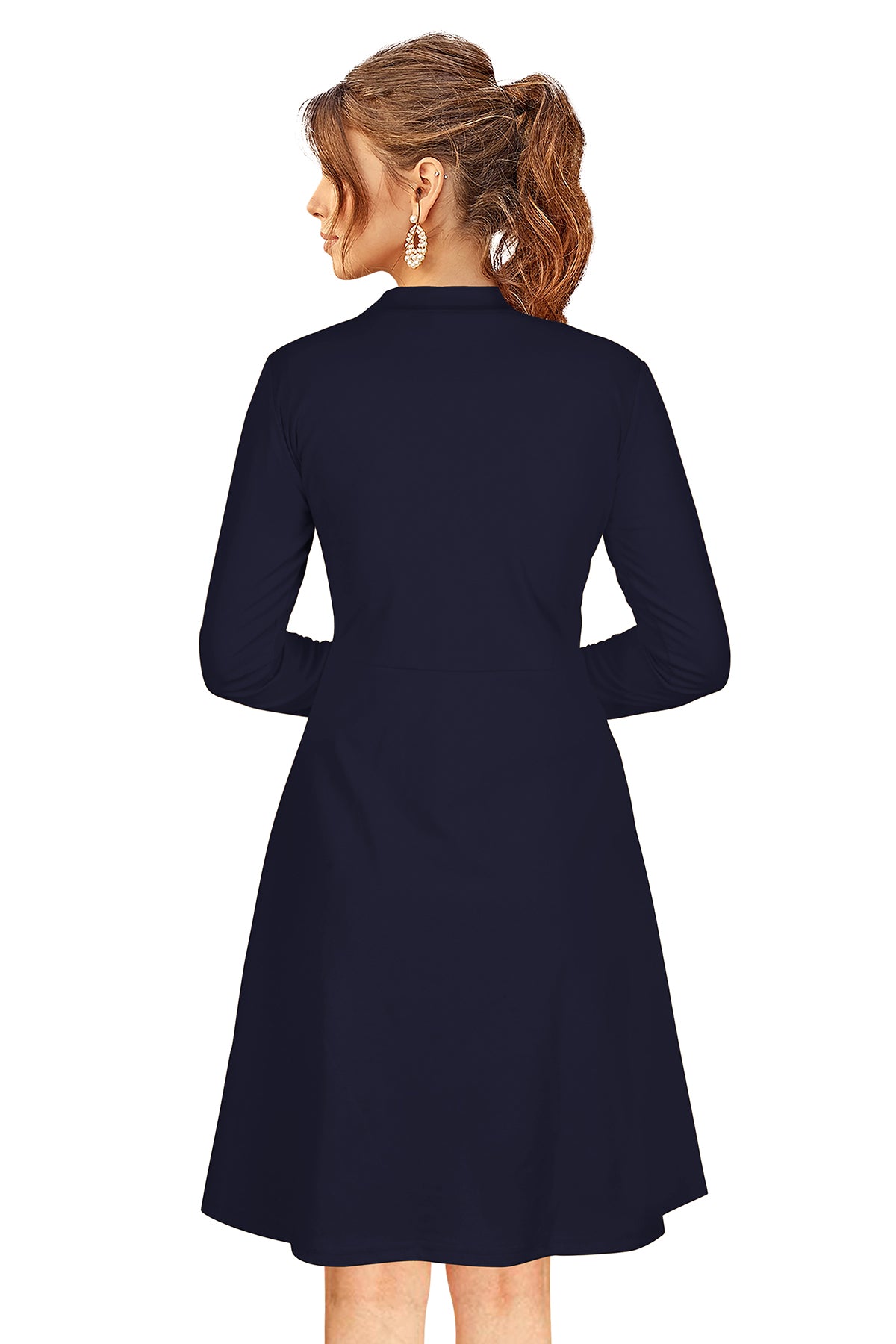 Western Wear Dress  Knitting Blue Solid Np D 583 Blue