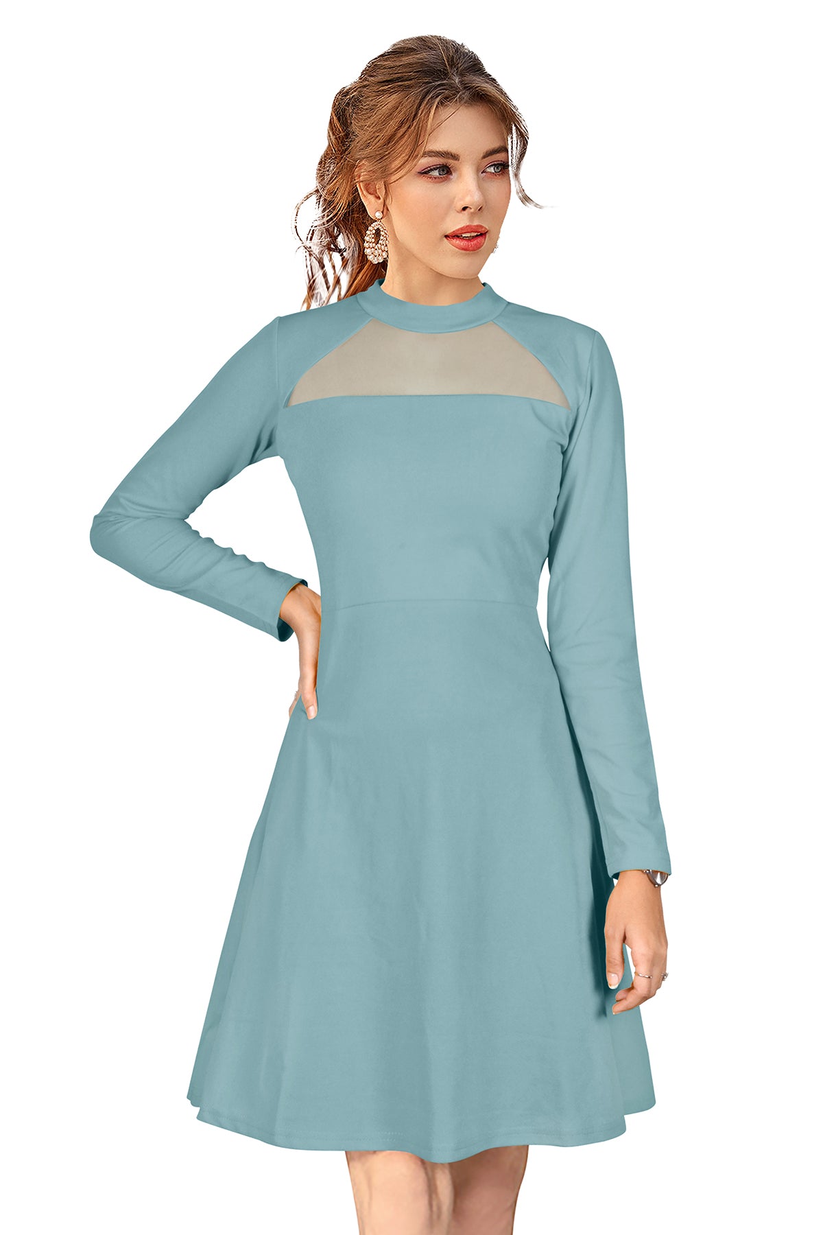 Western Wear Dress  Knitting Pista Solid Np D 589 Pista