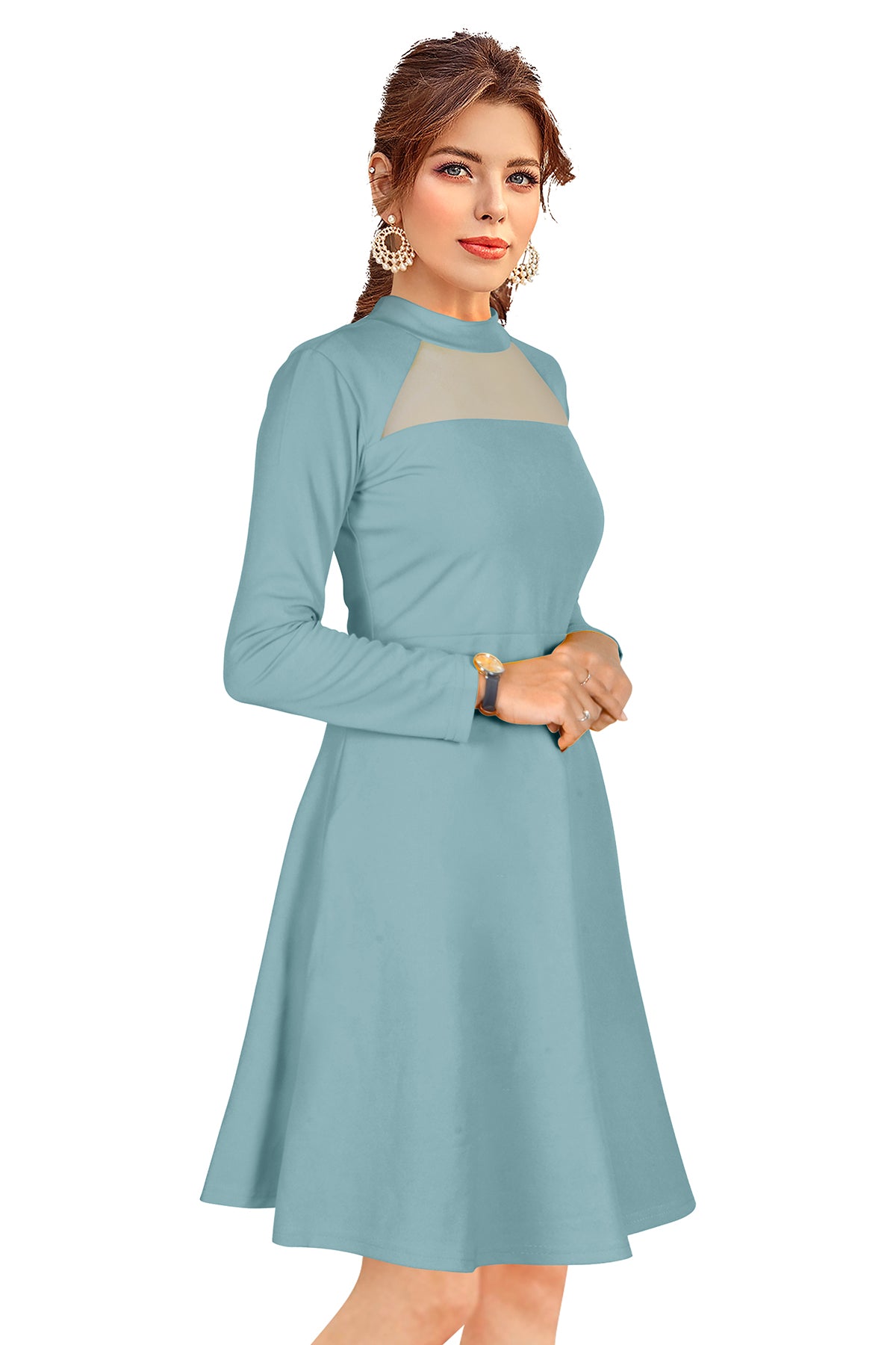 Western Wear Dress  Knitting Pista Solid Np D 589 Pista