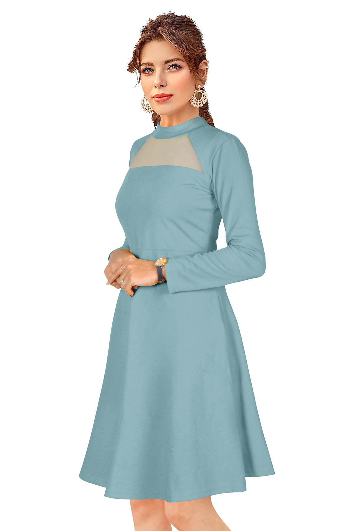 Western Wear Dress  Knitting Pista Solid Np D 589 Pista