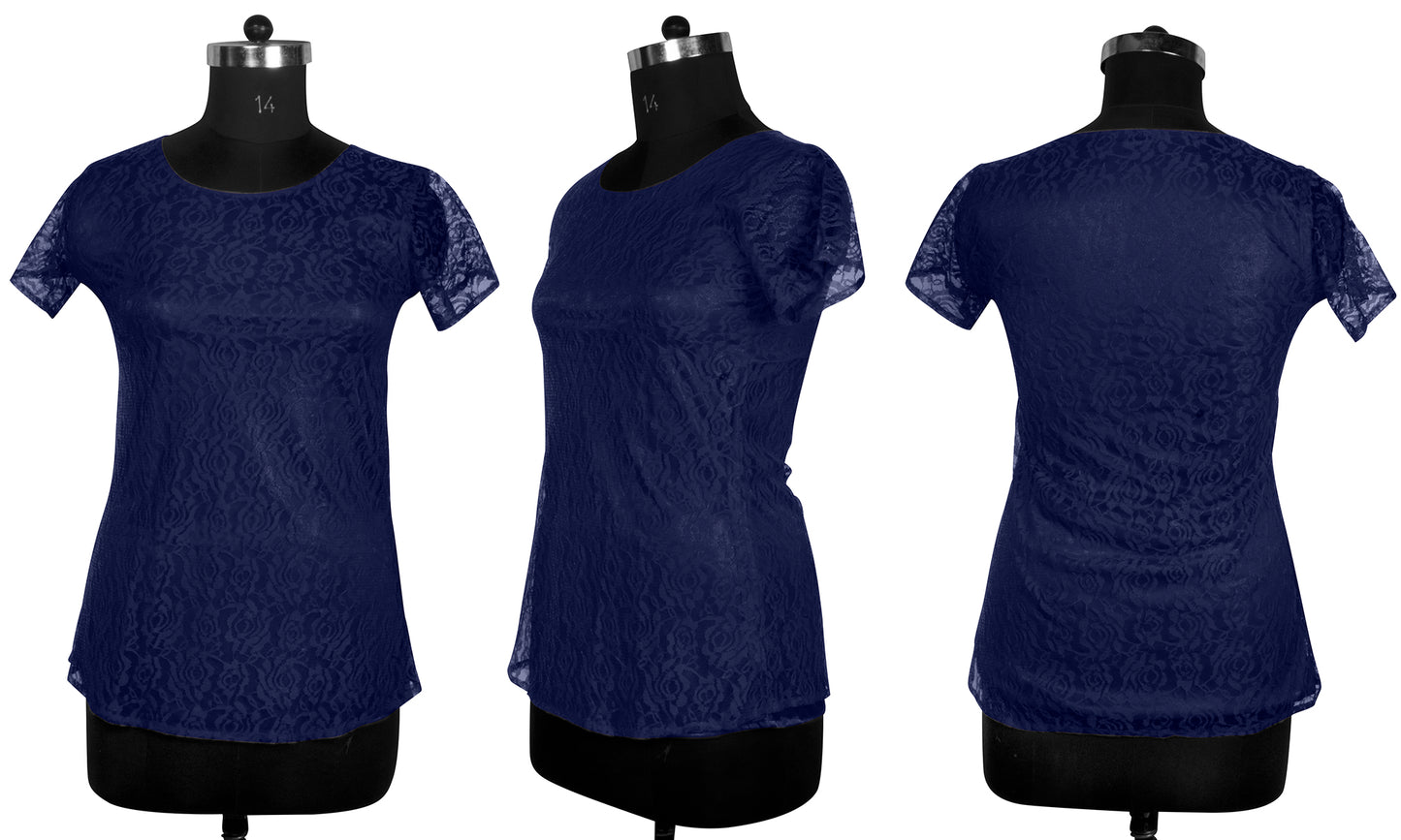 Western Wear Dress Rasal Blue Solid Np D 73 Blue
