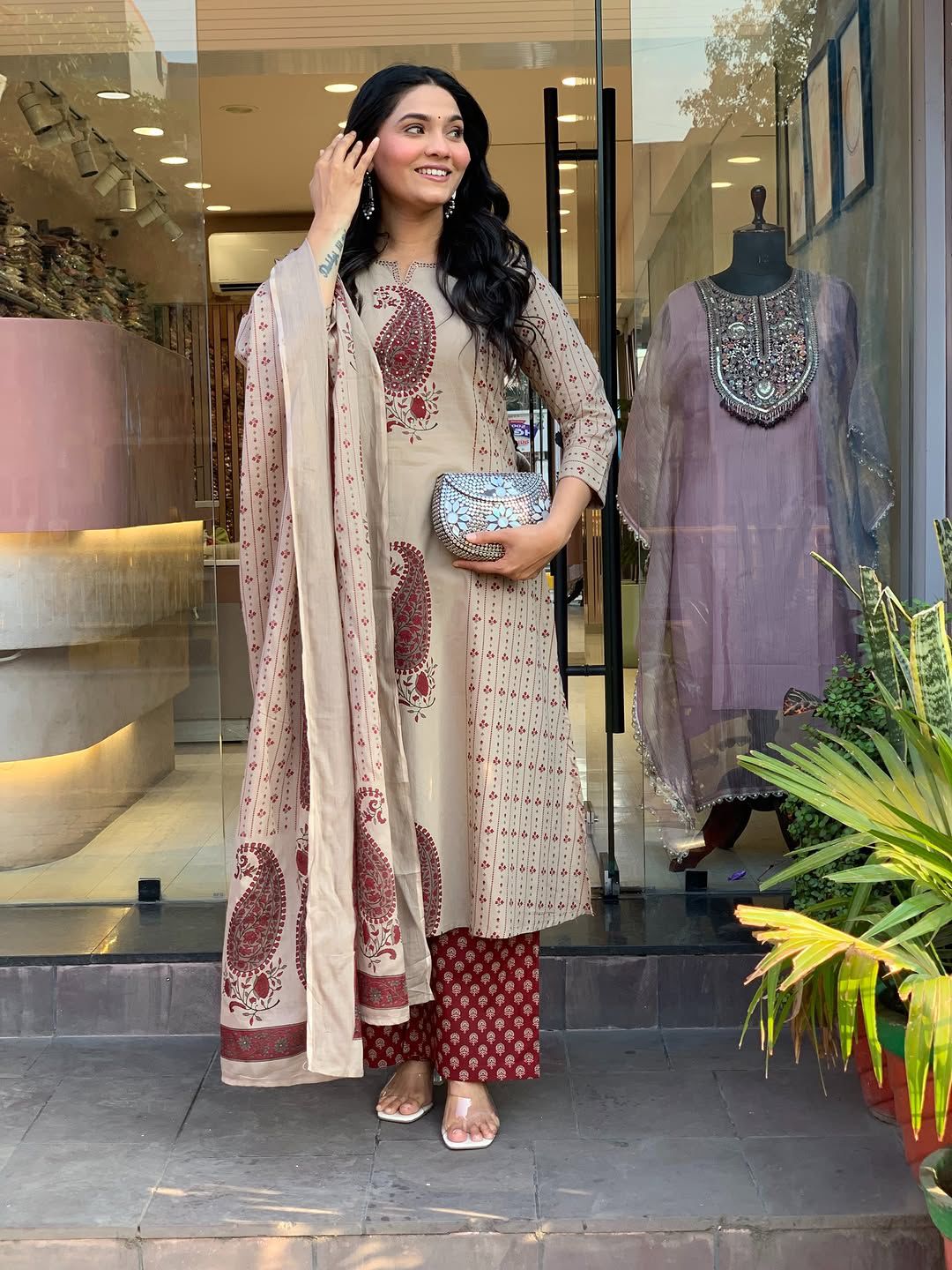 Heavy cotton kurti with simple designs