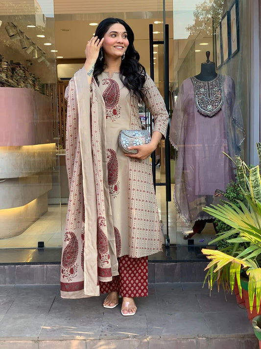 Heavy cotton kurti with simple designs
