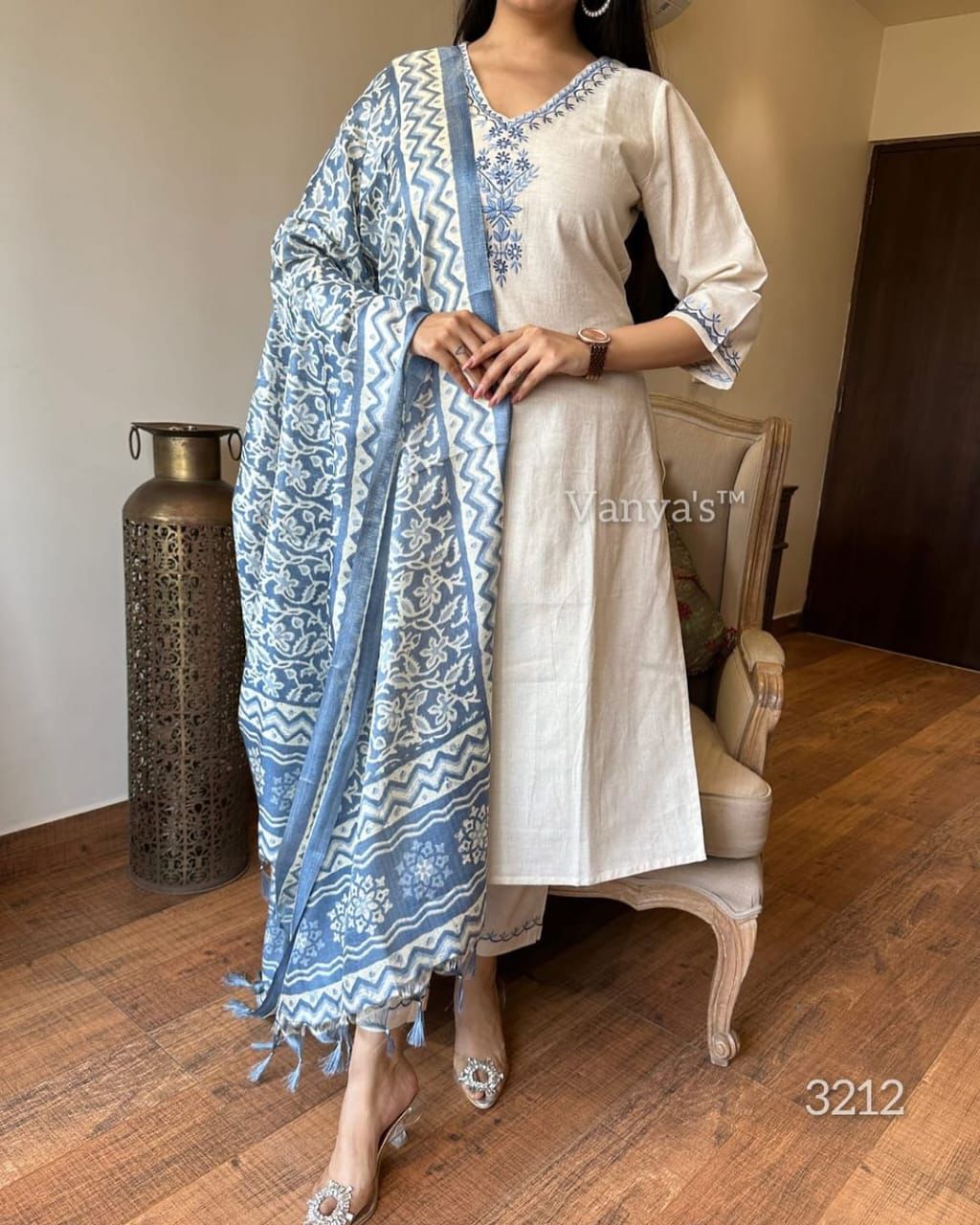 Heavy cotton kurti with simple designs