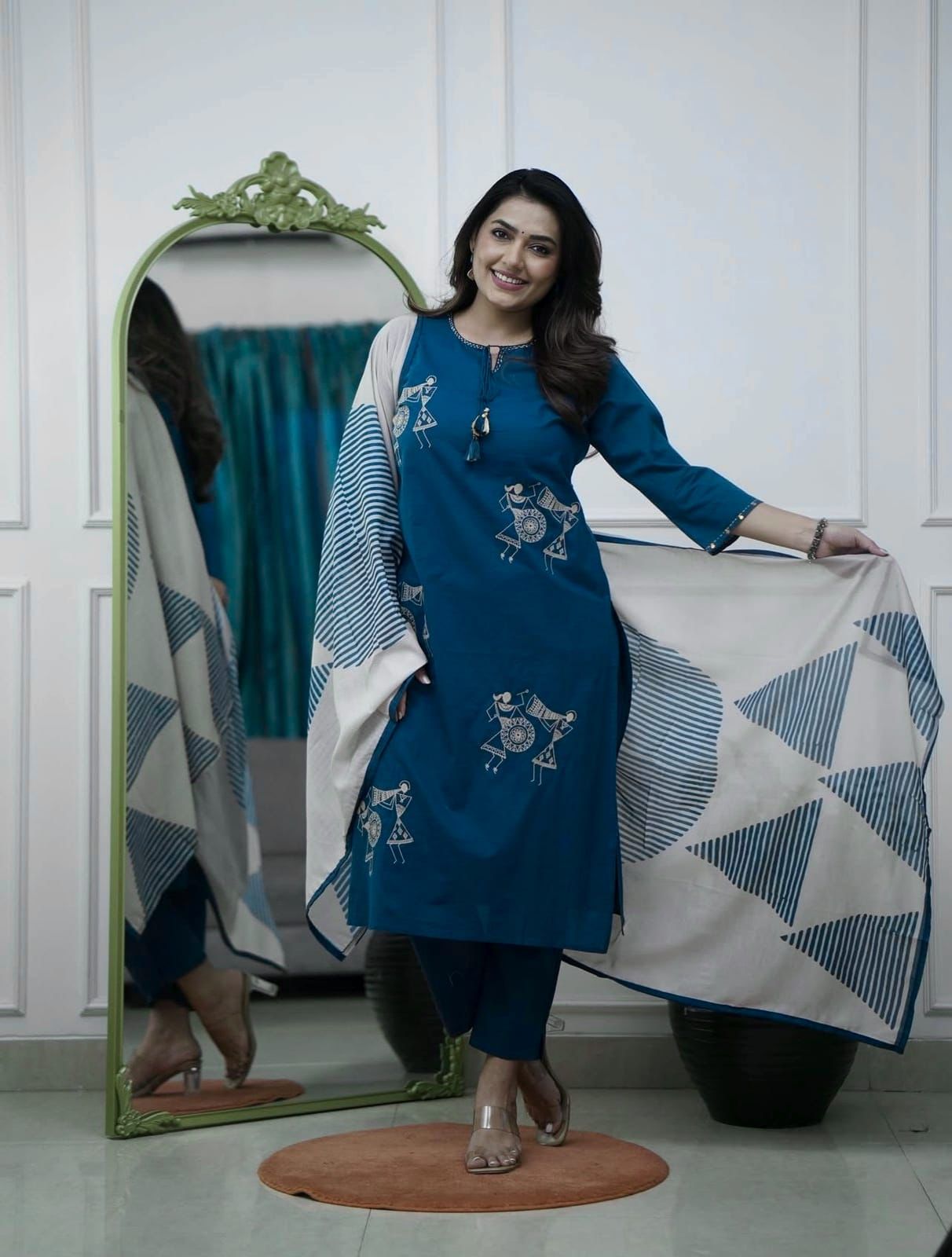 Heavy cotton kurti with simple designs