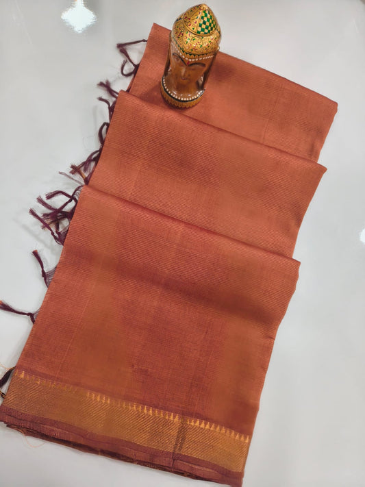 Mangalagiri Handloom Pattu Sarees with nizam border