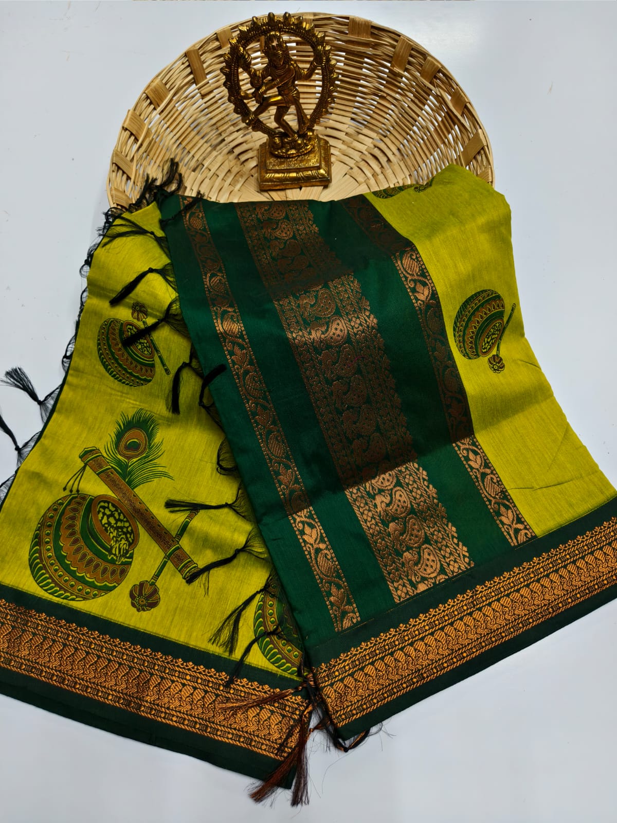 Kalamkari & Art Design Cotton saree