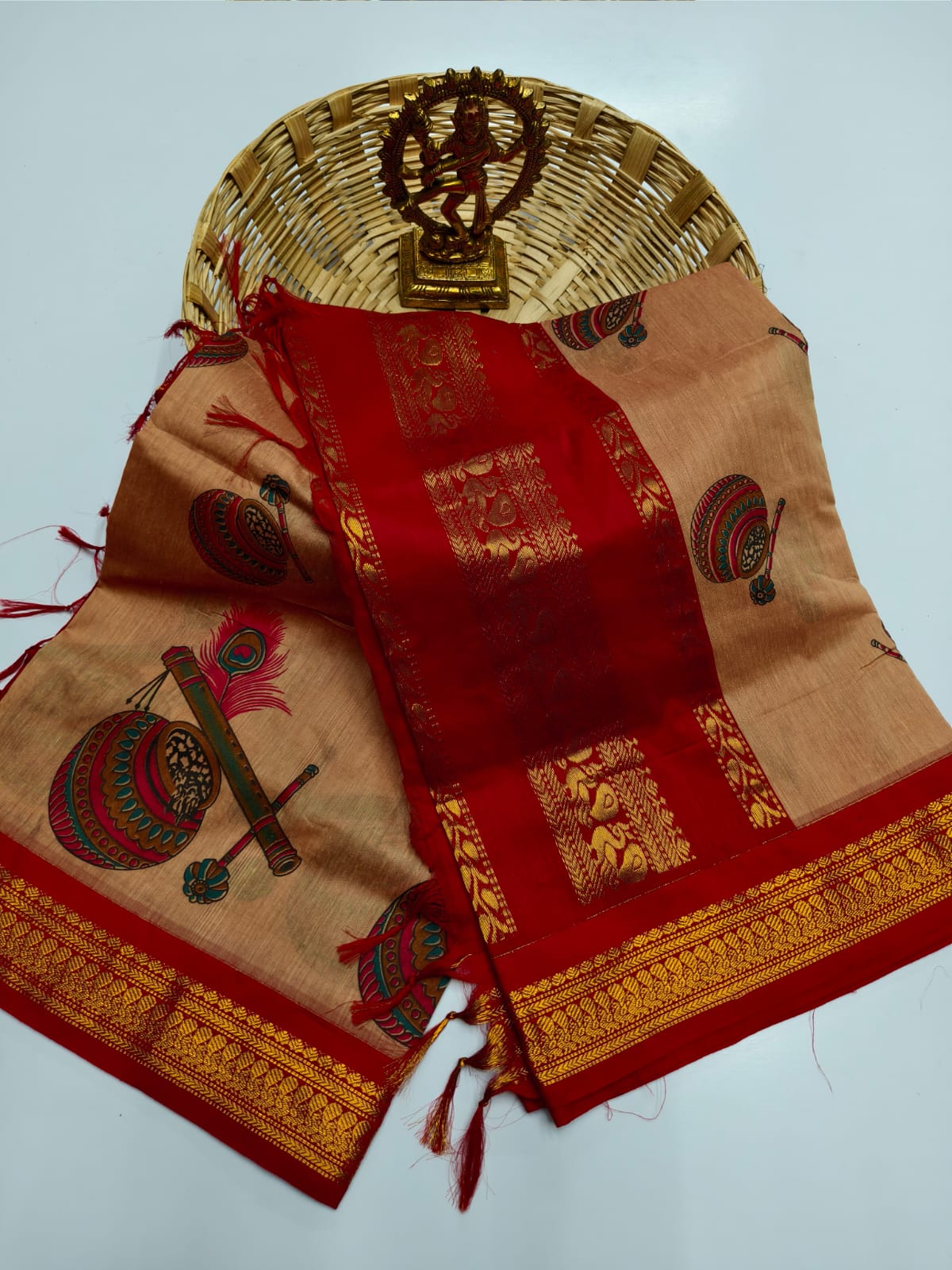 Kalamkari & Art Design Cotton saree