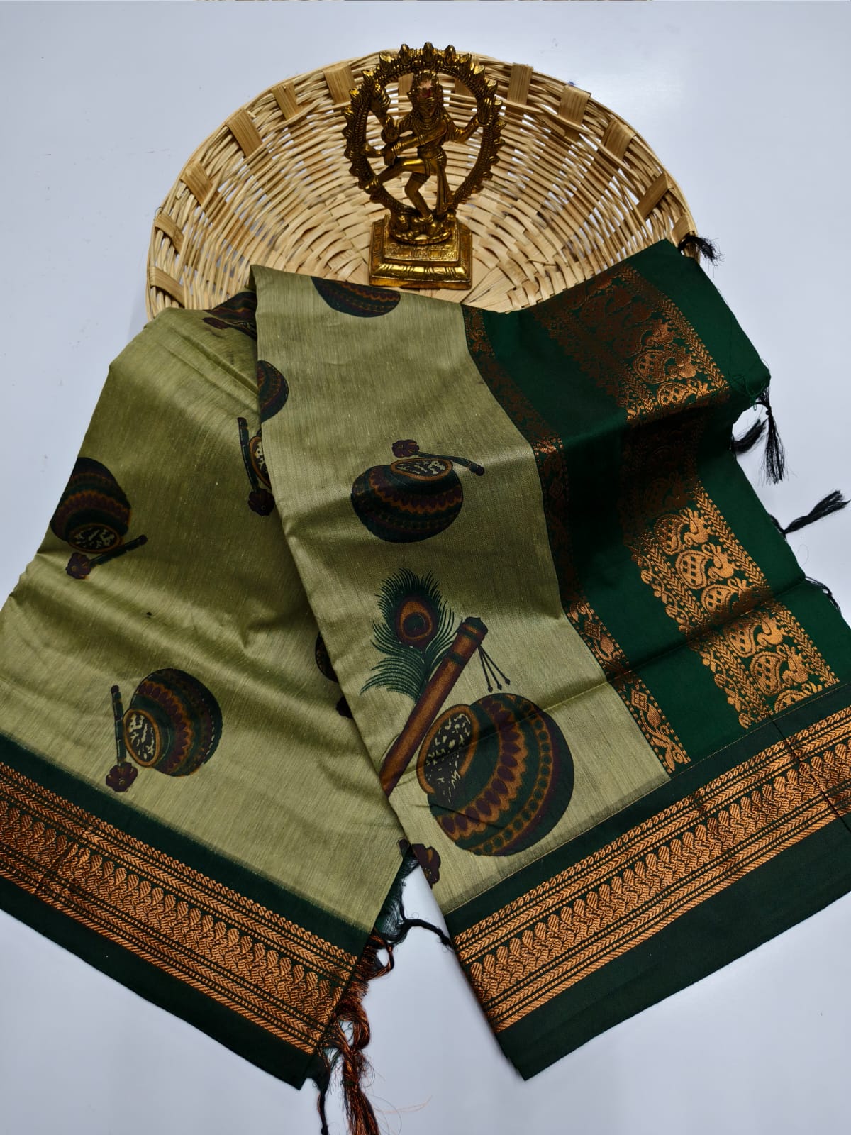 Kalamkari & Art Design Cotton saree