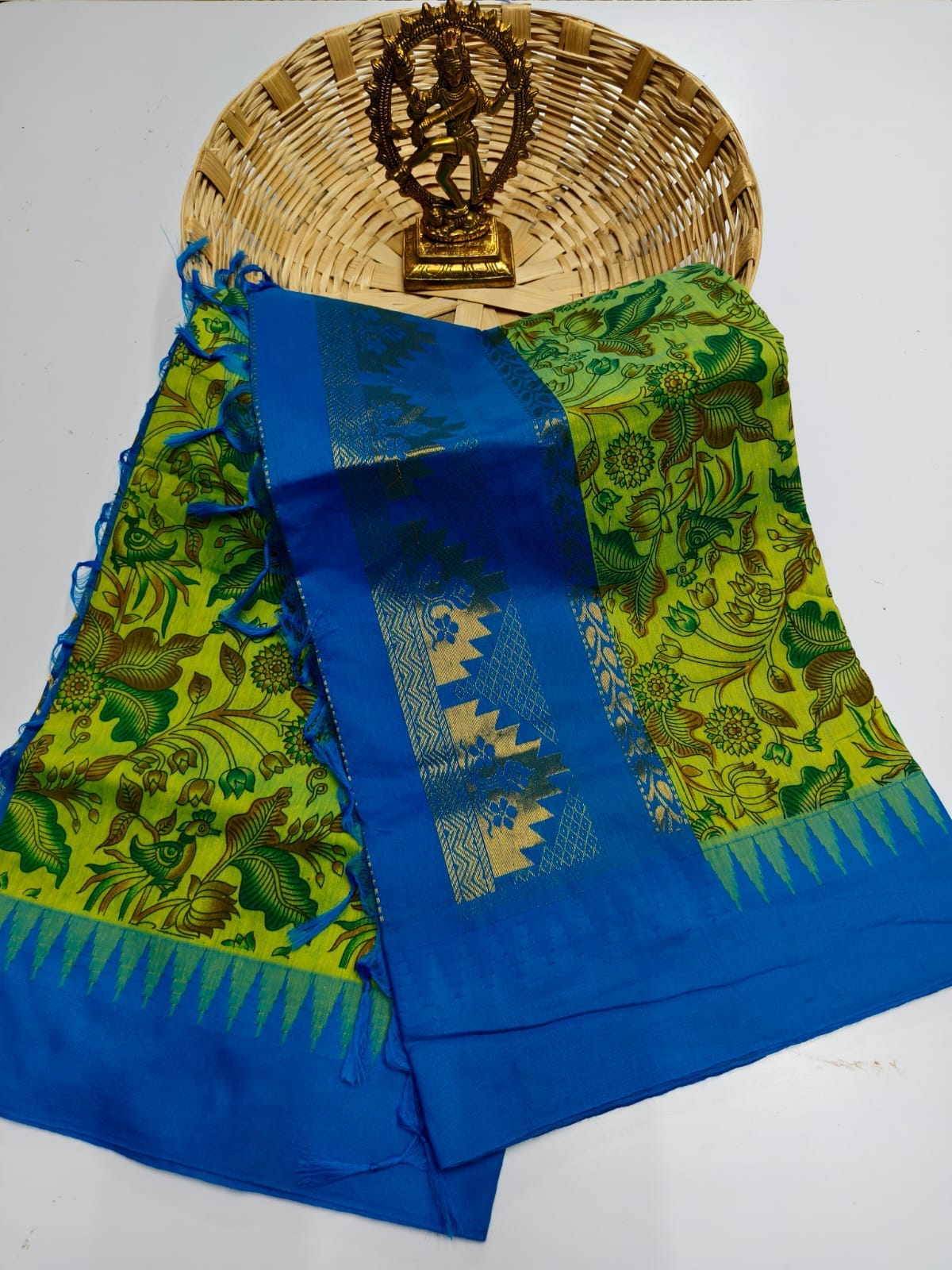 Kalamkari & Art Design Cotton saree