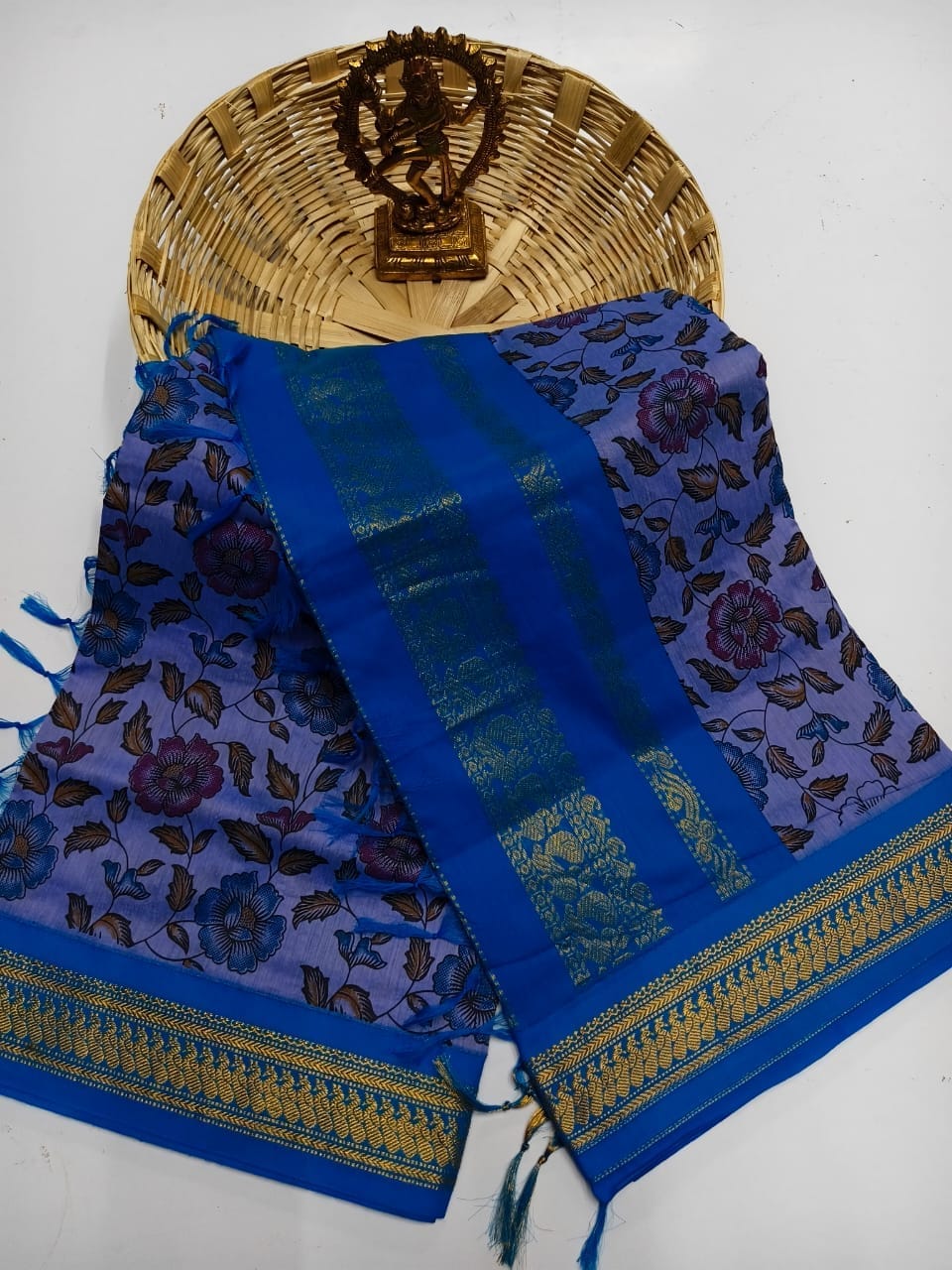 Kalamkari & Art Design Cotton saree