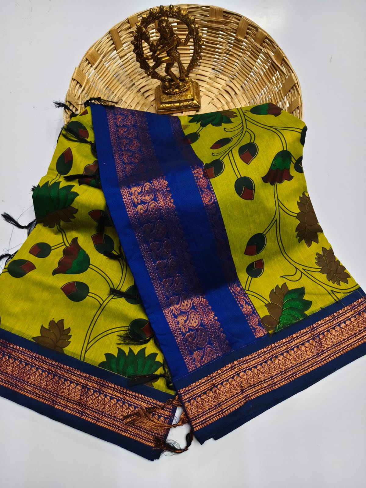 Kalamkari & Art Design Cotton saree