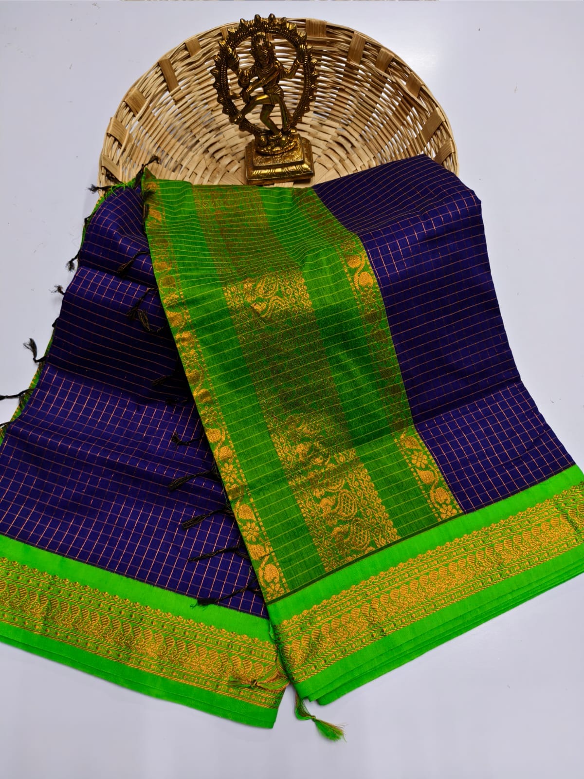 Kalyani Cotton checked saree