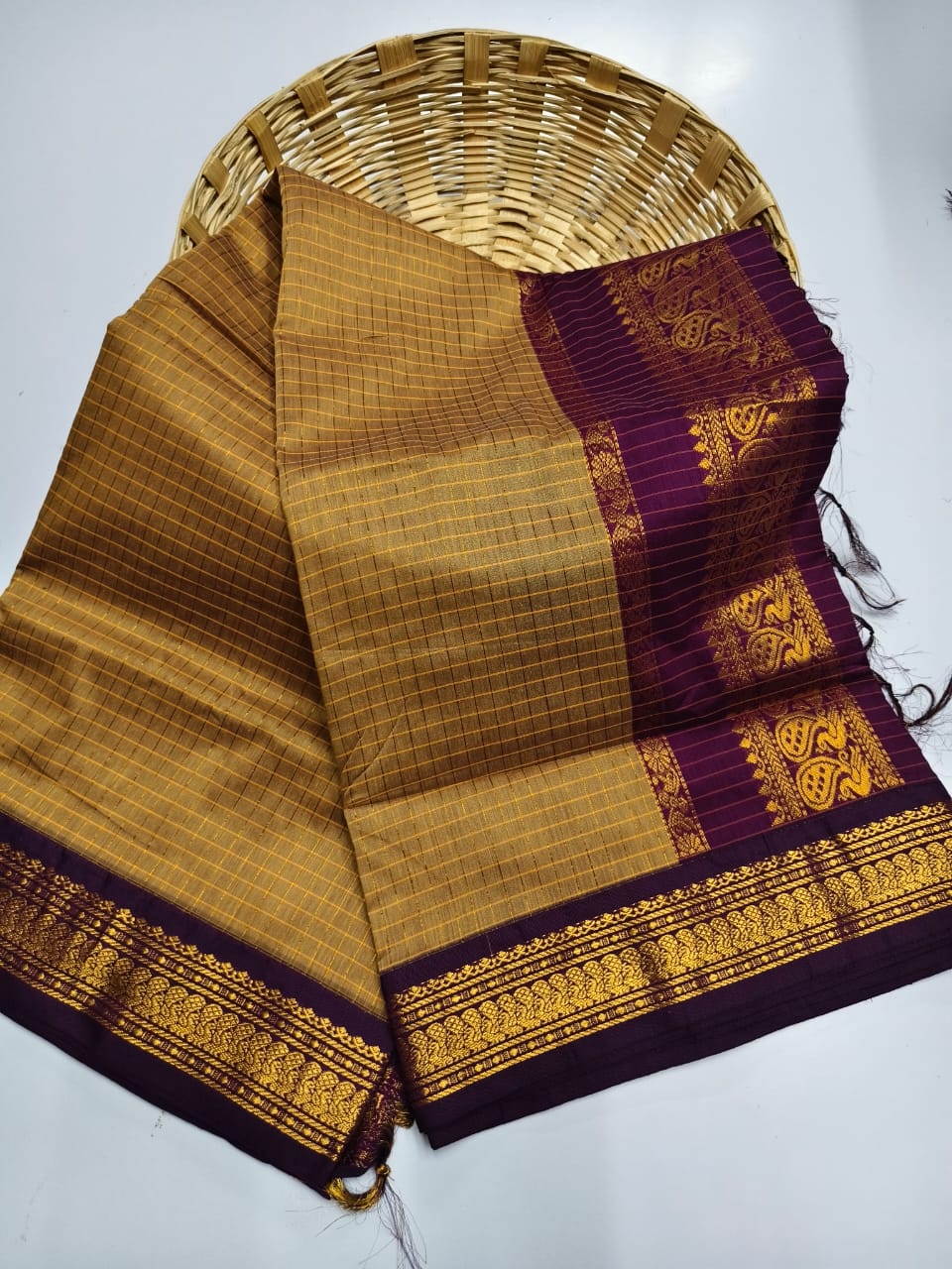 Kalyani Cotton checked saree