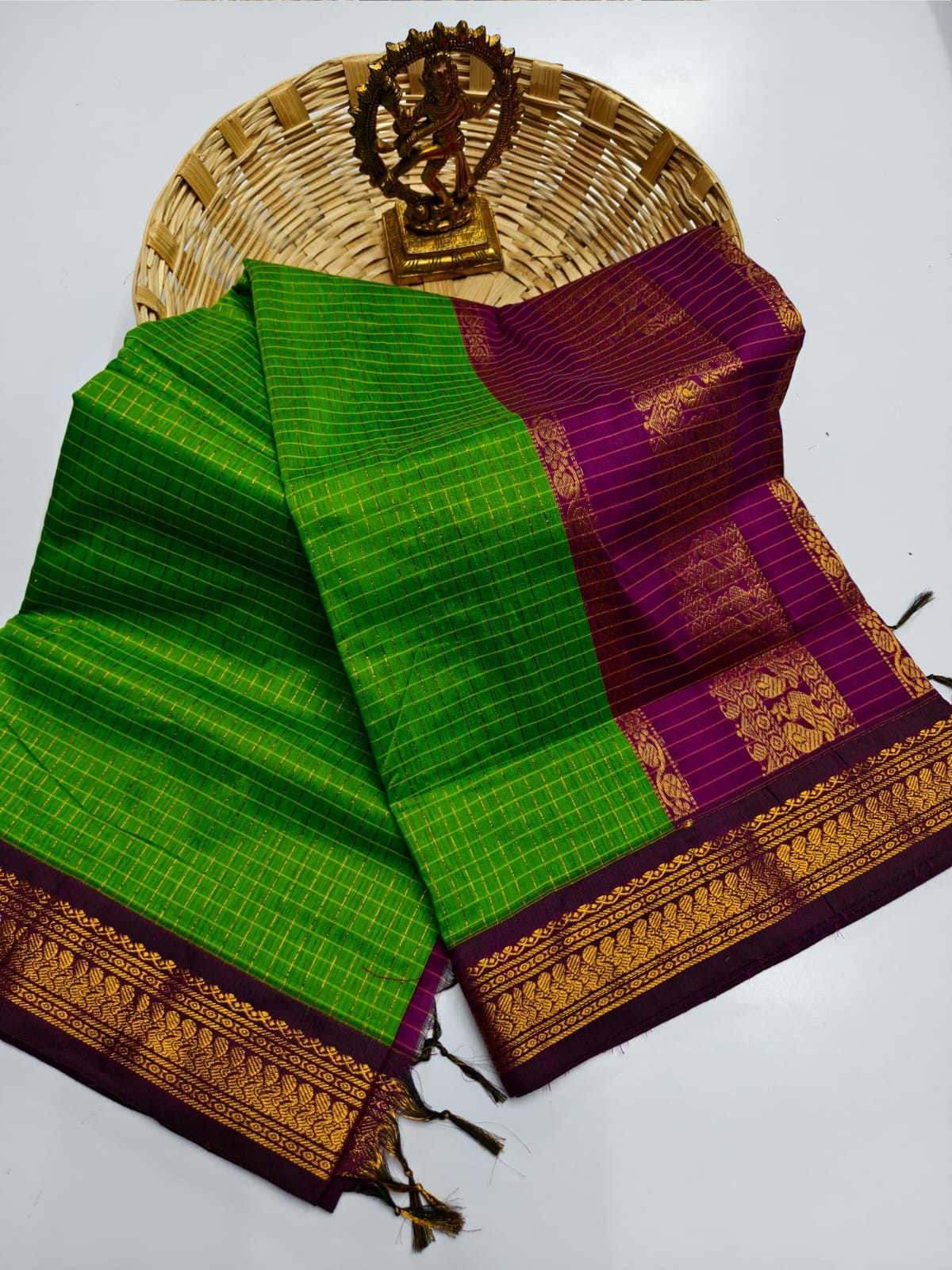 Kalyani Cotton checked saree