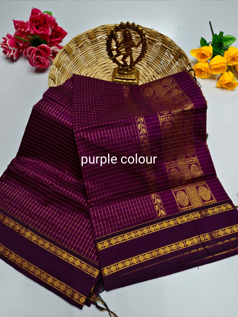Kalyani Cotton checked saree