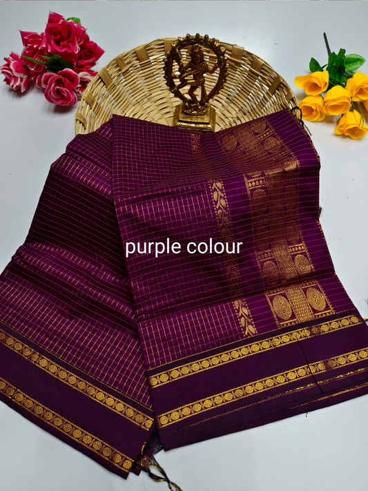 Kalyani Cotton checked saree
