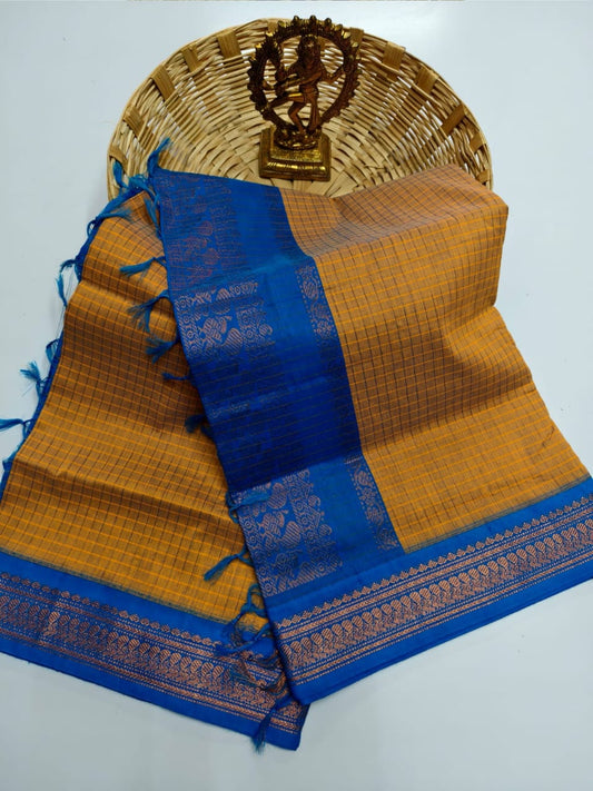 Kalyani Cotton checked saree