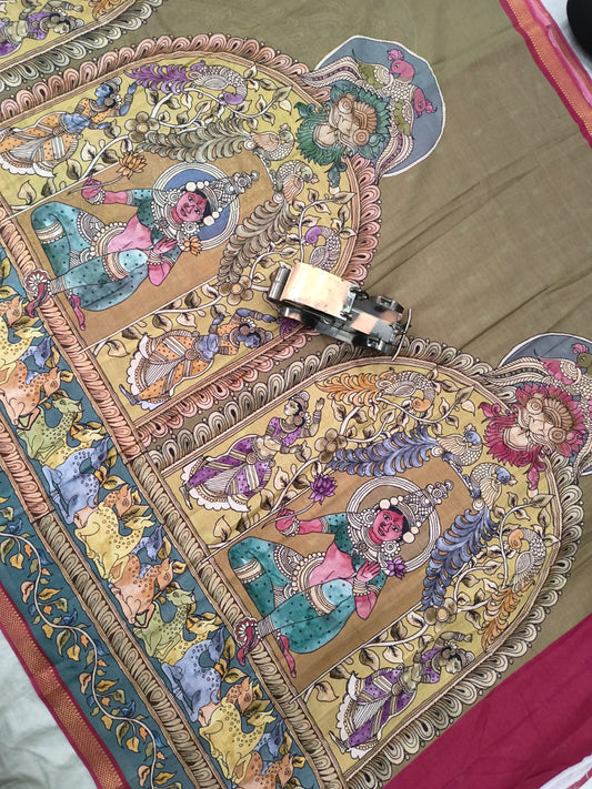 Mangalagiri Handloom Mythology print Sarees collection