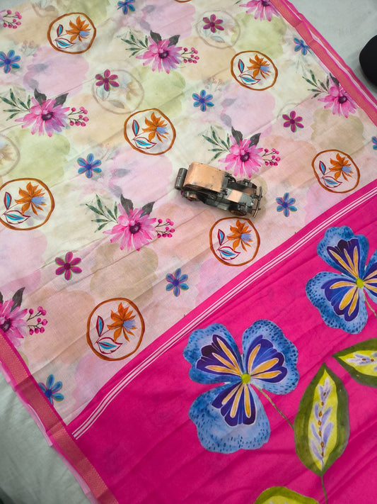 Mangalagiri Handloom Mythology print Sarees collection