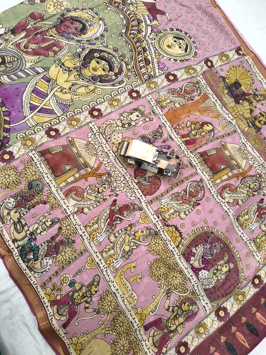 Mangalagiri Handloom Mythology print Sarees collection