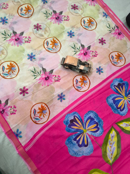 Mangalagiri Handloom Mythology print Sarees collection