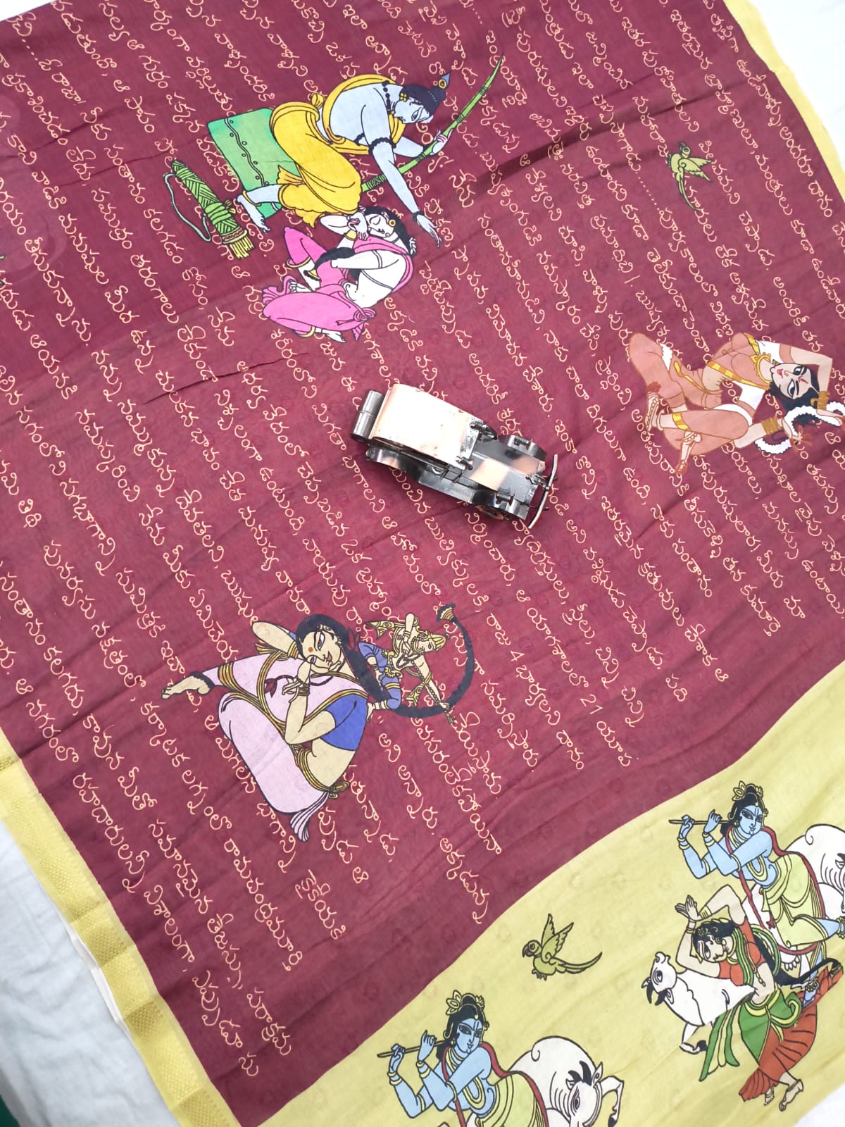 Mangalagiri Handloom Mythology print Sarees collection