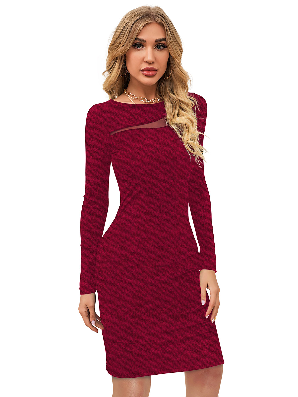 Western Wear Dress  Knitting Maroon Solid Np D 1022 Maroon