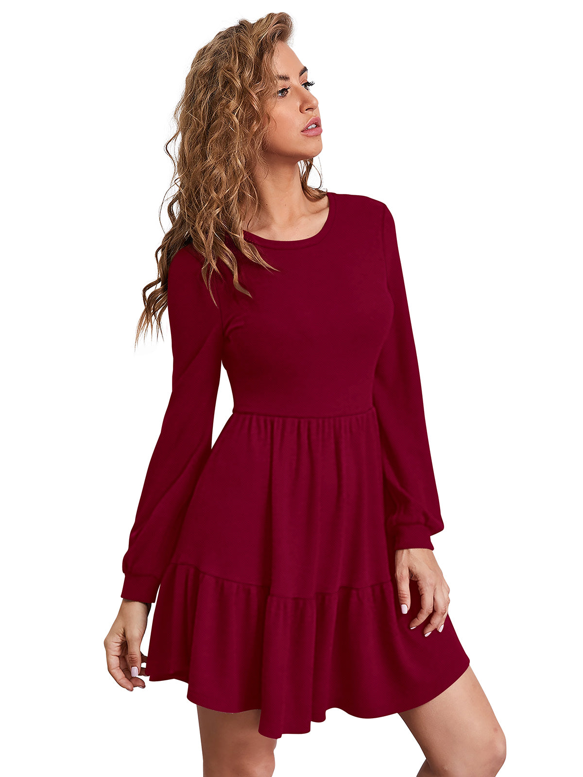 Western Wear Dress  Knitting Maroon Solid Np D 1032 Maroon