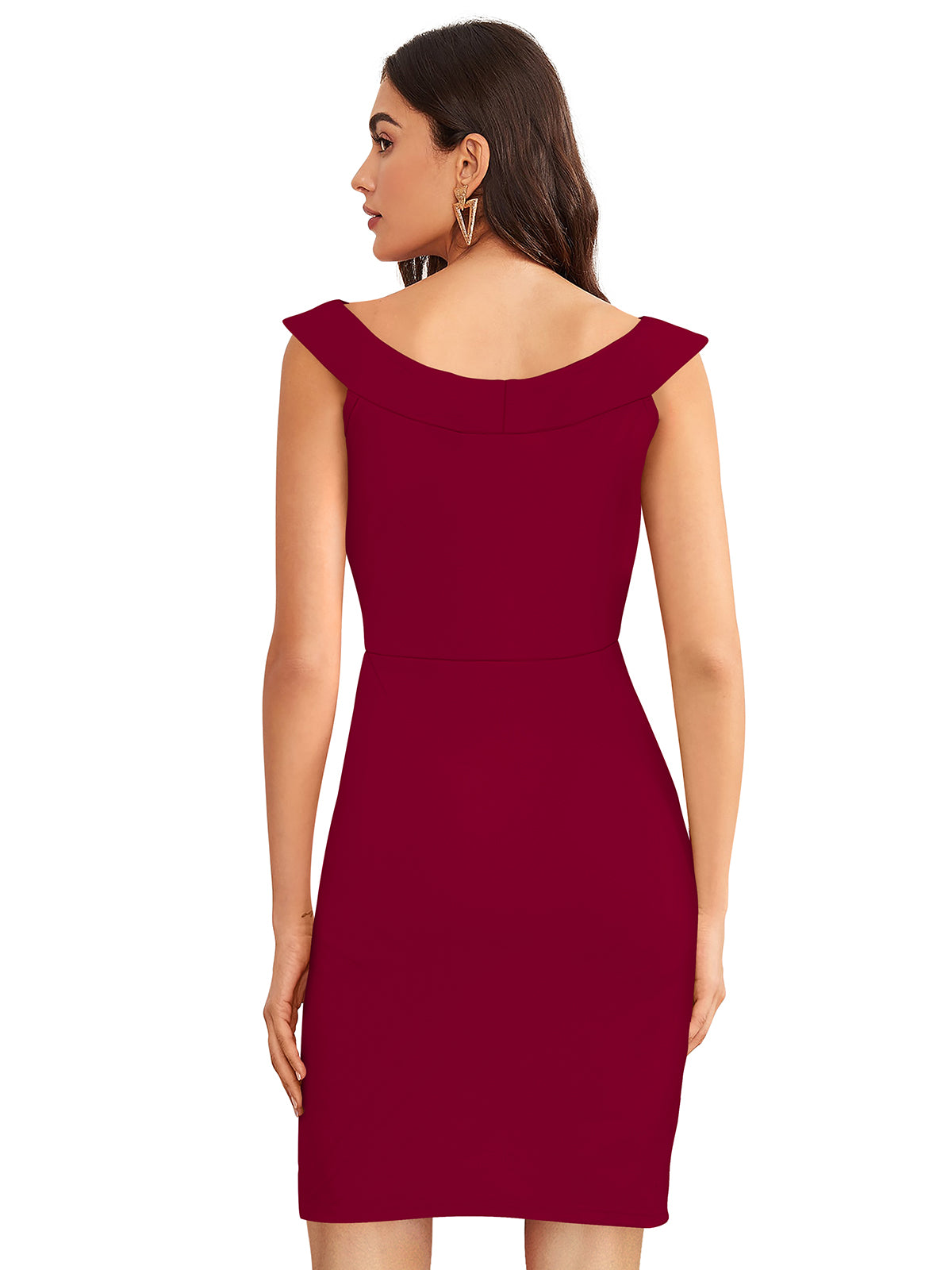 Western Wear Dress  Knitting Maroon Solid Np D 1062 Maroon