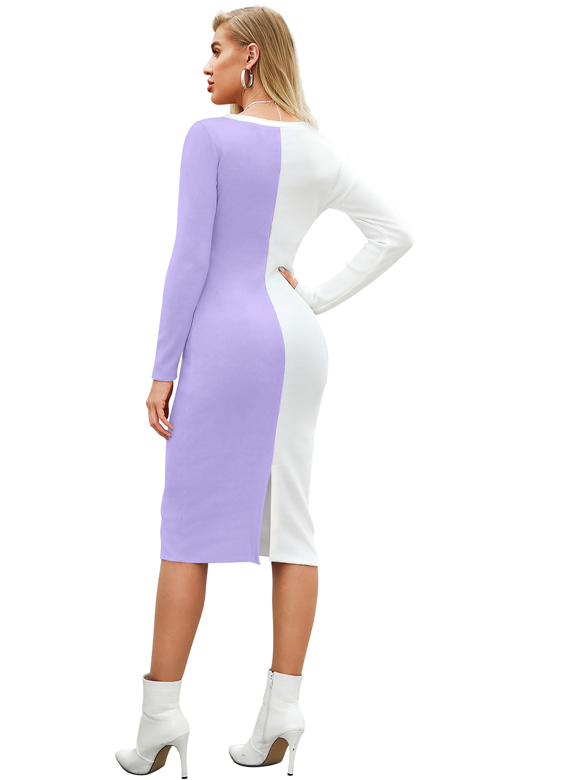 Western Wear Dress  Knitting Yellow Solid Np D 1193 Purple